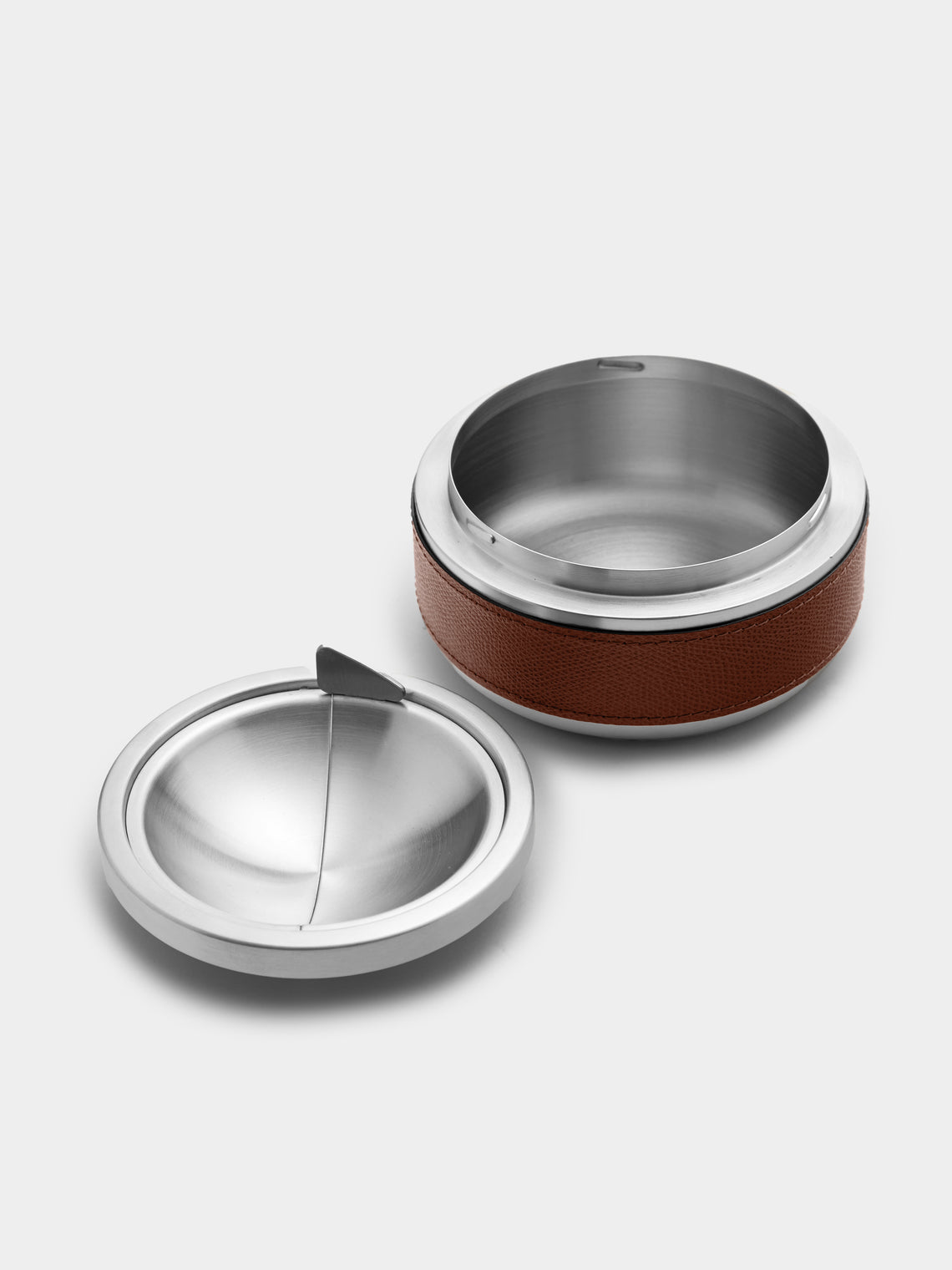 Giobagnara - Libeccio Leather Tipping Ashtray - Brown - ABASK