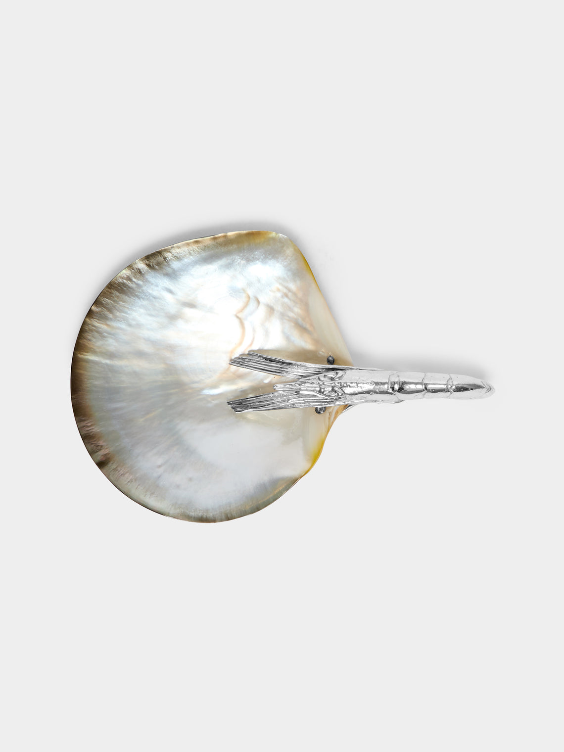 Objet Luxe - Silver-Plated and Black Mother-of-Pearl Plate -  - ABASK