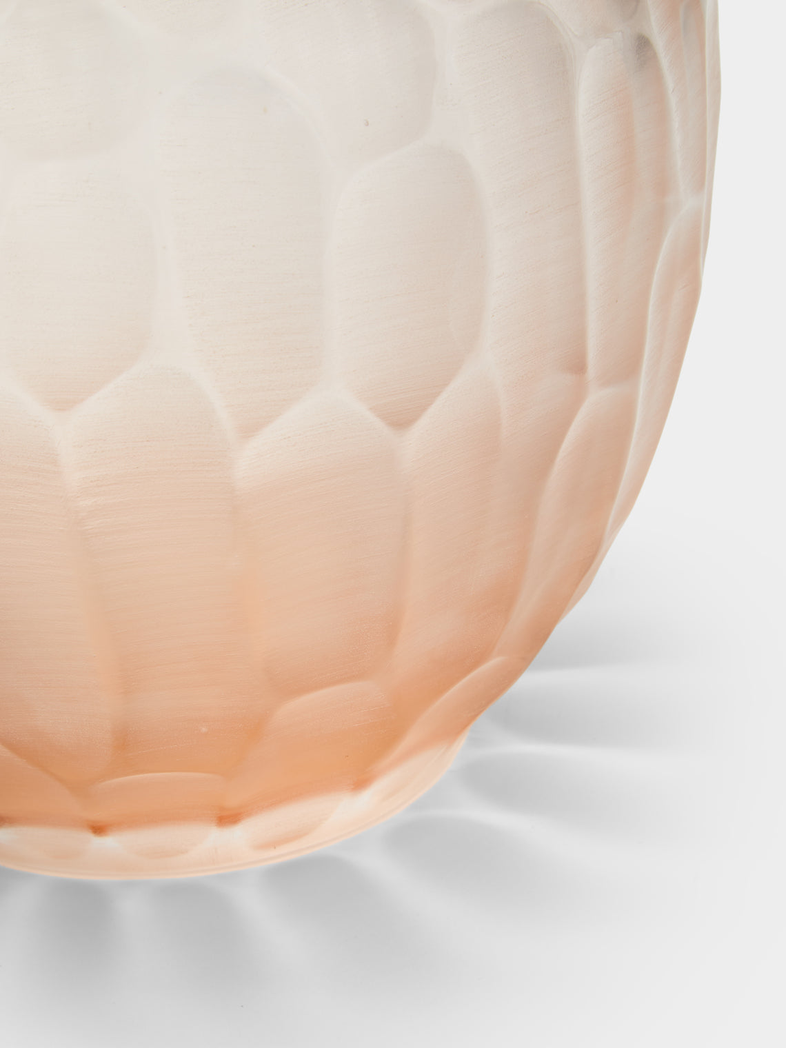 Micheluzzi Glass - Goccia Rose Bamboo Hand-Blown Murano Glass Vase (8in/20cm) - Pink - ABASK