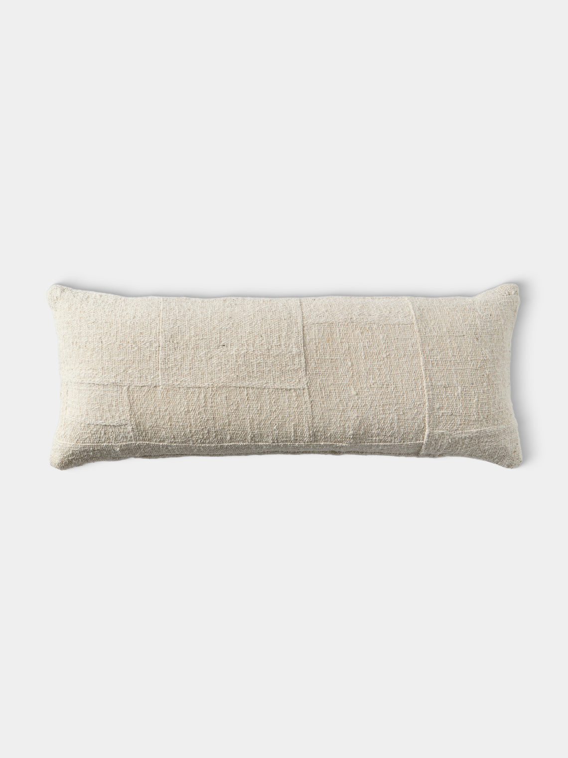 Valentina Hoyos - Patchwork Cotton Lumbar Cushion (31.5in/80cm) - Natural - ABASK - 