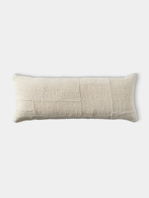 Valentina Hoyos - Patchwork Cotton Lumbar Cushion (31.5in/80cm) - Natural - ABASK - 