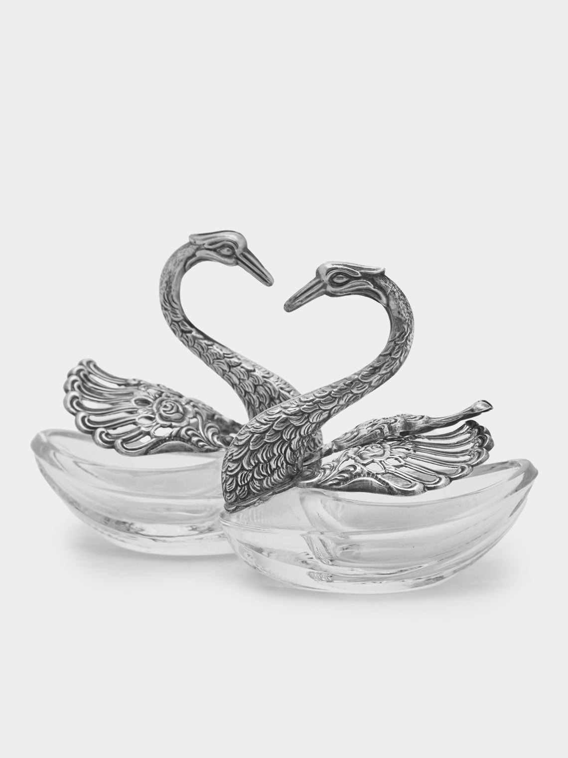 Antique and Vintage - 1970s Silver-Plated Swan Dishes (Set of 2) -  - ABASK