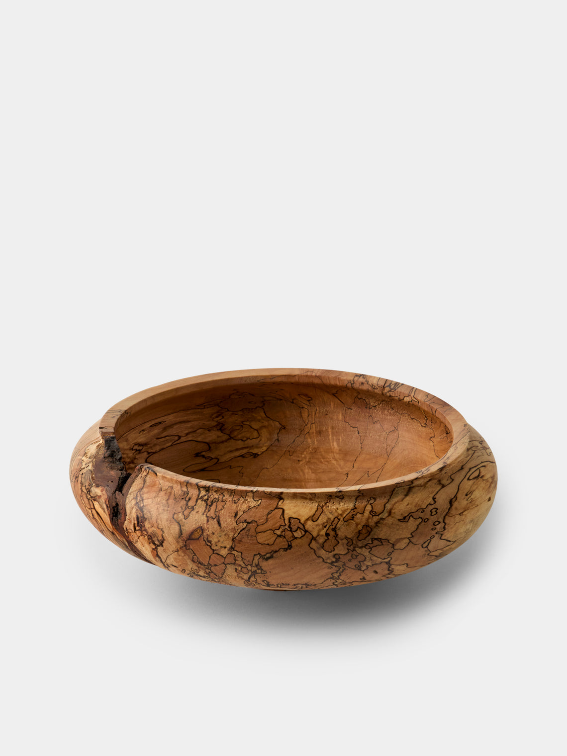 Iida Woodturning - Hand-Turned Oil-Finish Spalted Maple Bowl - Brown - ABASK - 