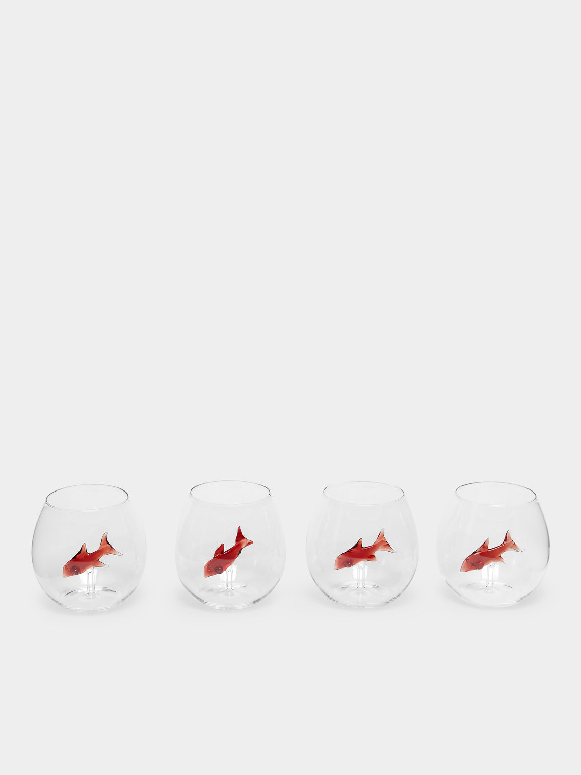 Casarialto - Goldfish Hand-Blown Murano Glass Tumblers (Set of 4) -  - ABASK
