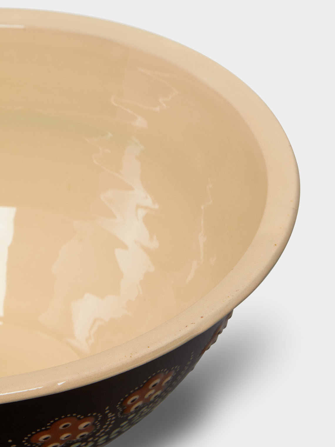 Poterie d’Évires - Flowers Hand-Painted Ceramic Small Salad Bowl -  - ABASK