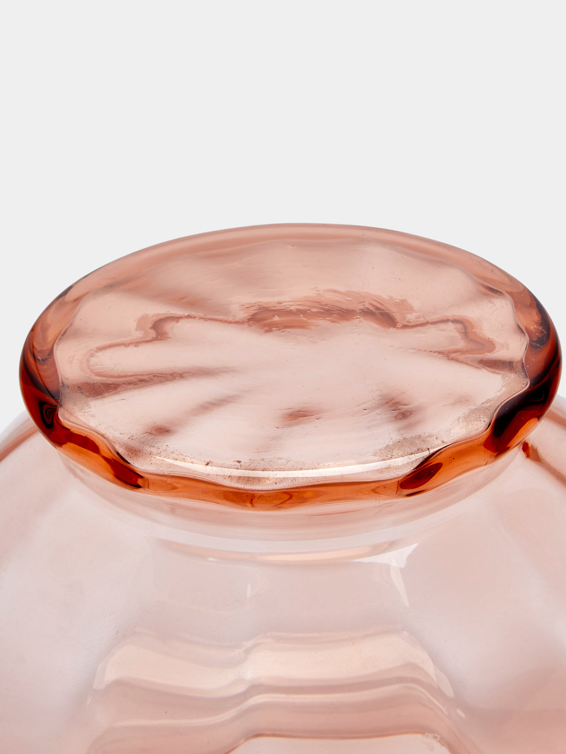 Antique and Vintage - Mid-Century Glass Vase - Pink - ABASK
