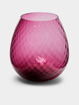 NasonMoretti - Macramé Hand-Blown Murano Glass Large Hurricane Candle Holder -  - ABASK - 