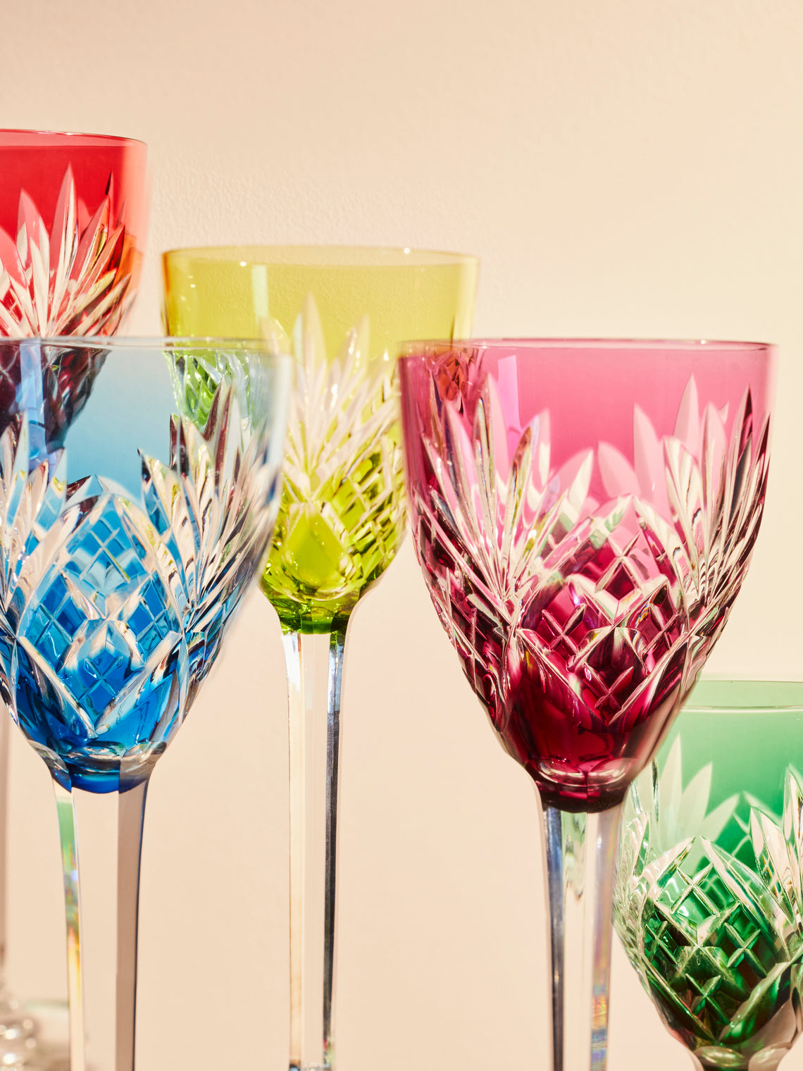 1950s Saint Louis Crystal Wine Glasses (Set of 10)