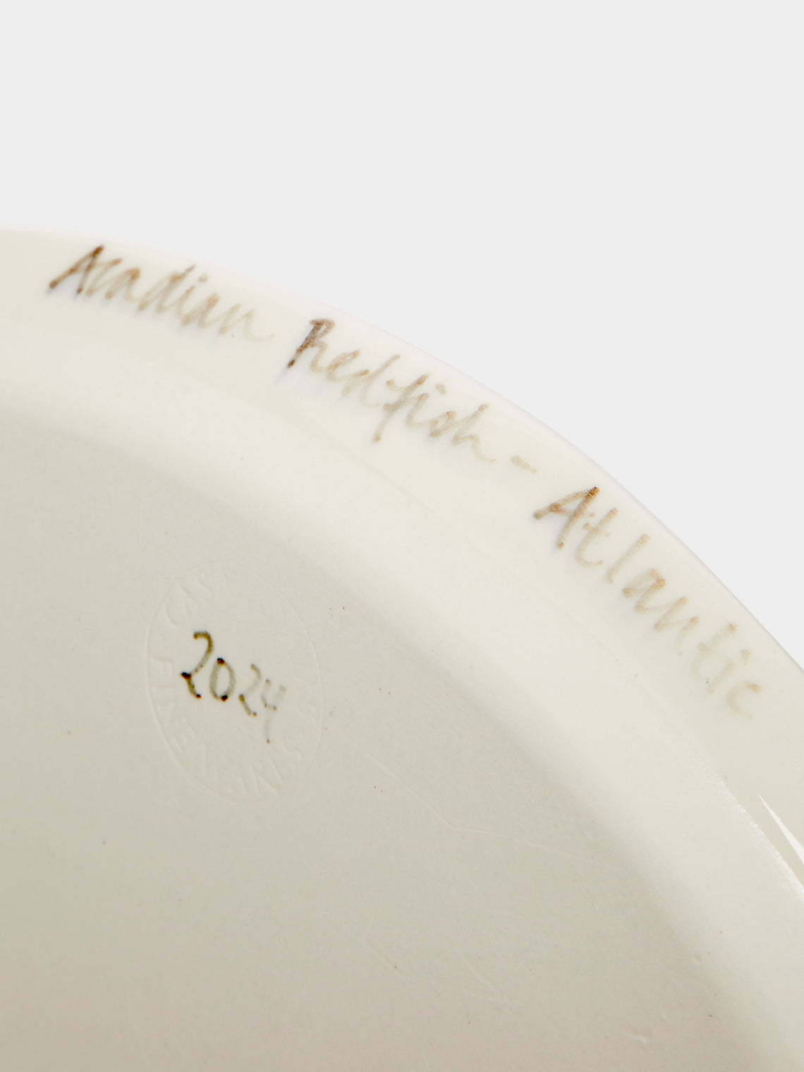 Casa Adams - Acadian Redfish Hand-Painted Porcelain Serving Platter -  - ABASK