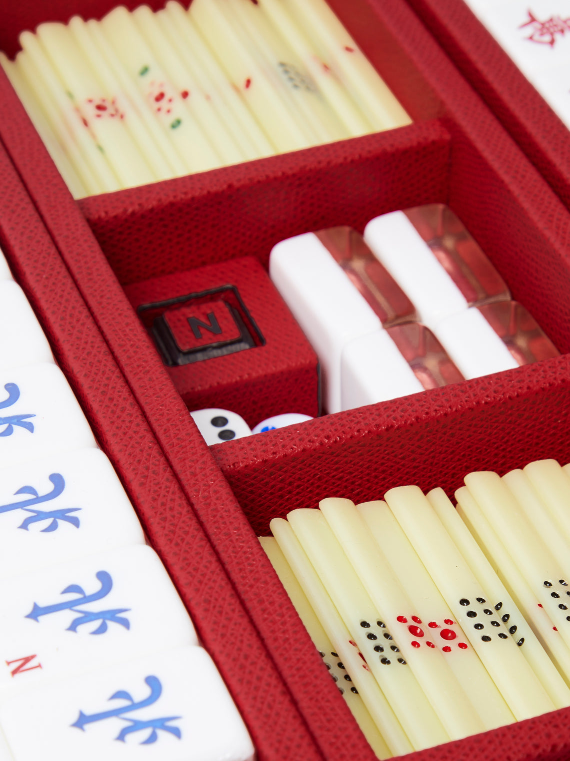 Giobagnara - Leather Mahjong Set - Red - ABASK