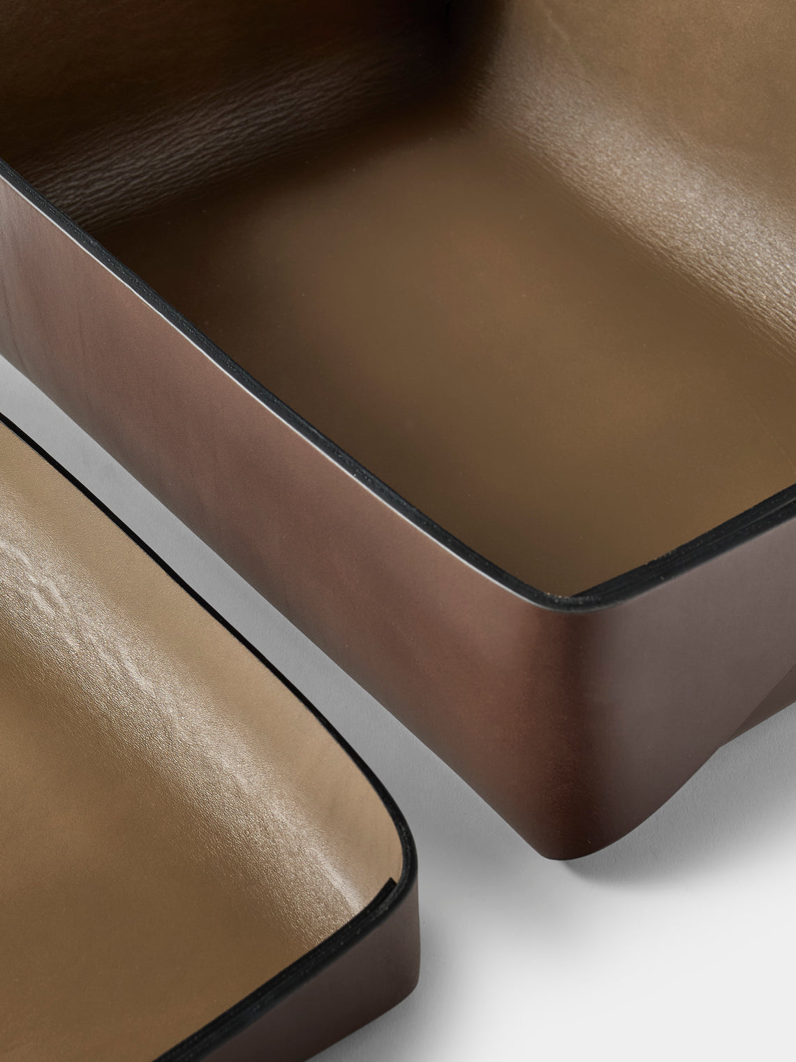 Oscar Maschera - Lidded Leather Box - Dark Brown - ABASK