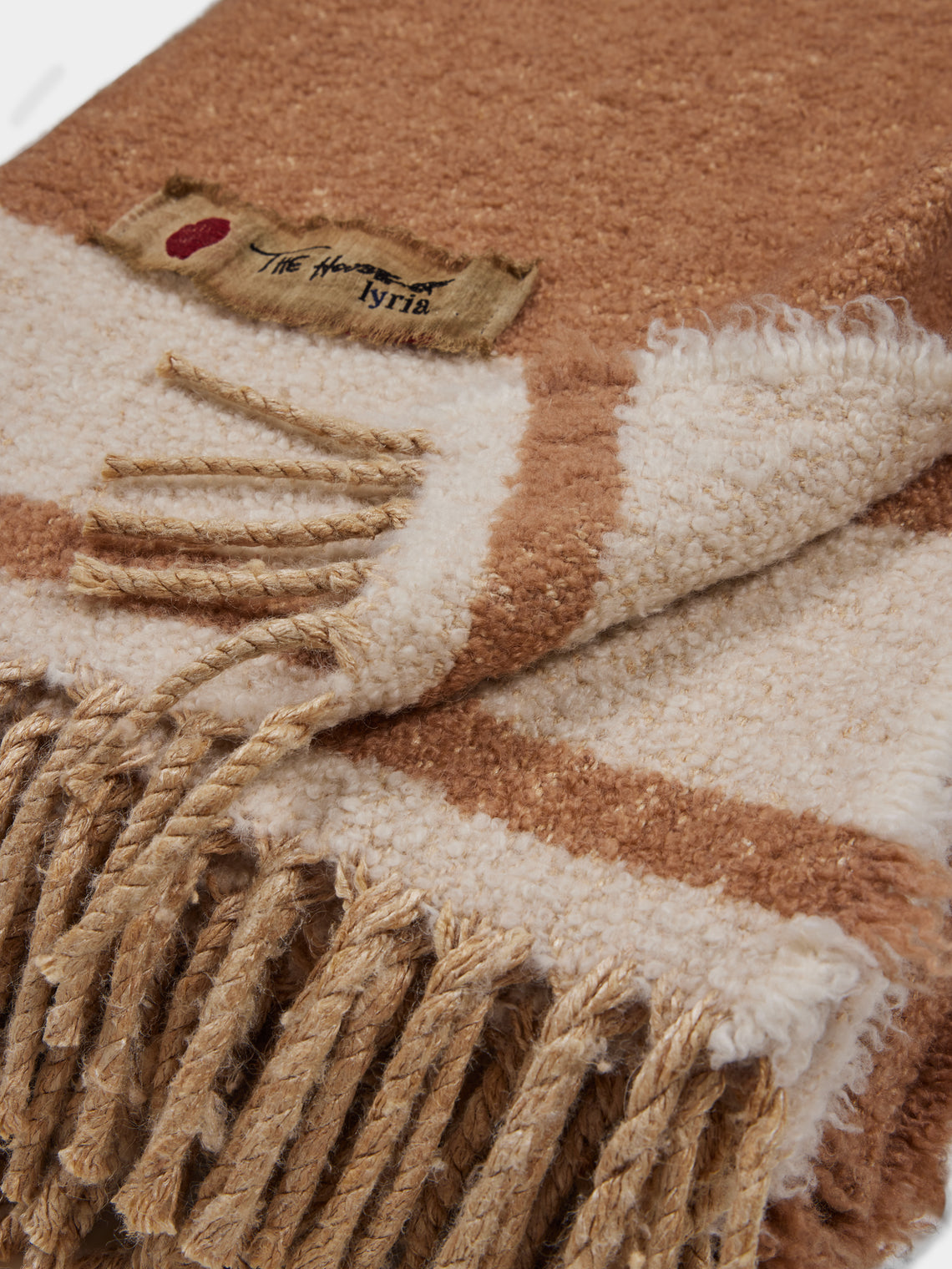 The House of Lyria - Paipote Silk and Camel Throw (75in/1.9m) - Brown - ABASK