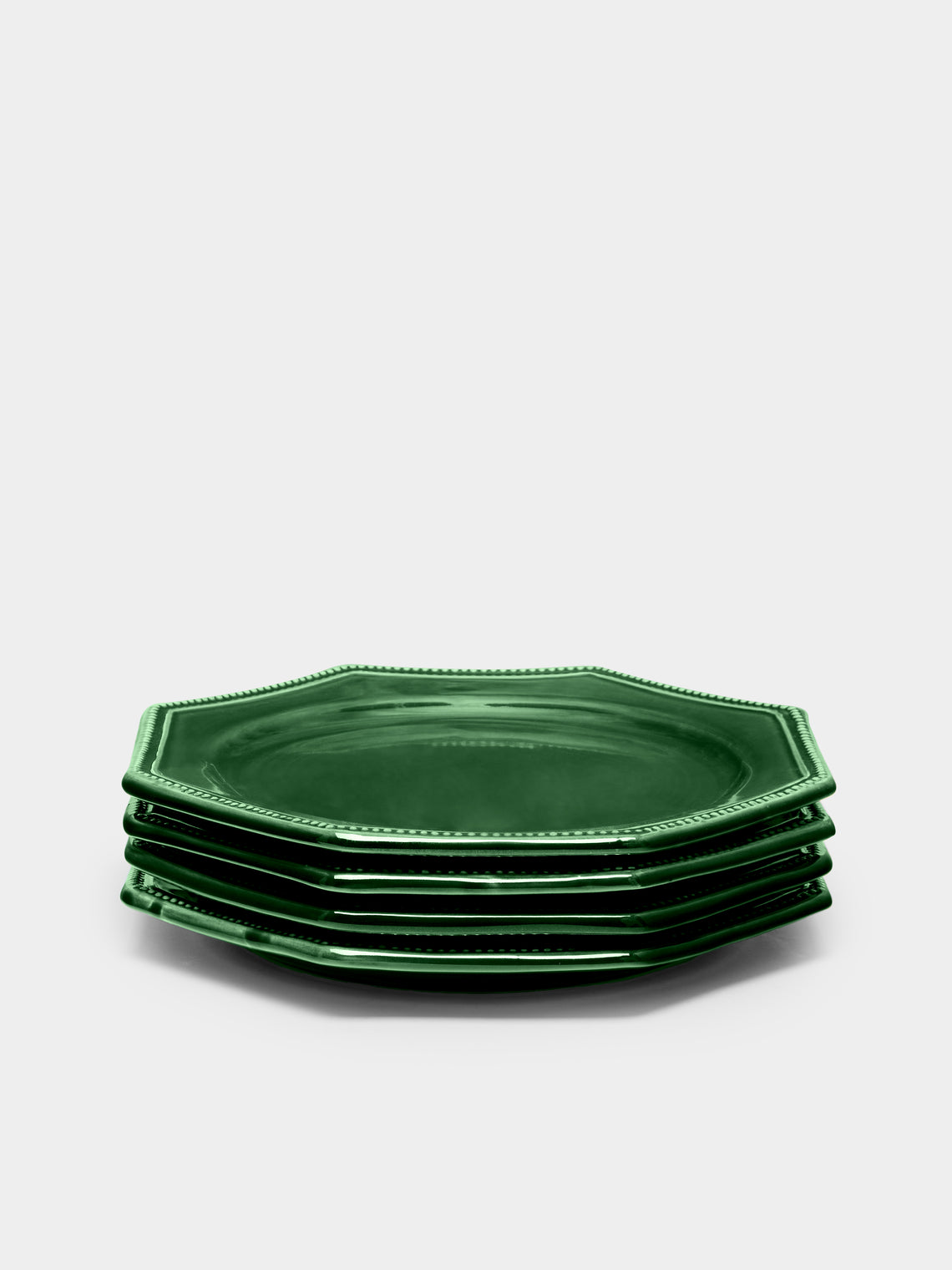 Maison Pichon Uzès - Louis XVI Hand-Glazed Ceramic Dinner Plates (Set of 4) -  - ABASK
