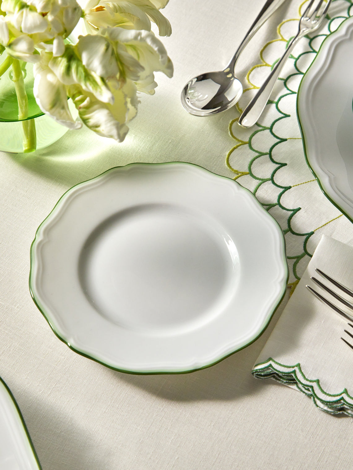 Raynaud - Touraine Hand-Painted Porcelain Bread Plate -  - ABASK