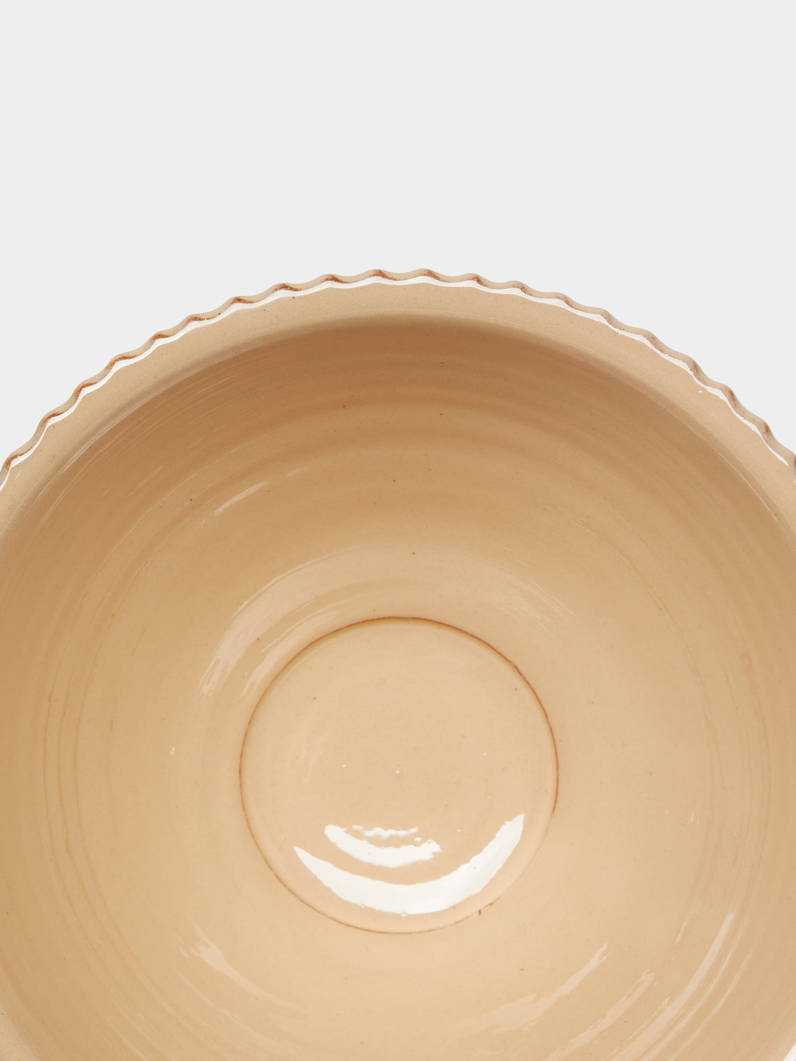 Poterie d’Évires - Flowers Hand-Painted Ceramic Fluted Bowl -  - ABASK
