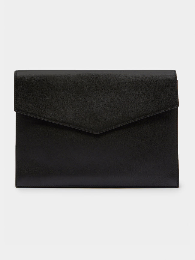 Métier - Leather Double Document Folio - Black - ABASK - 