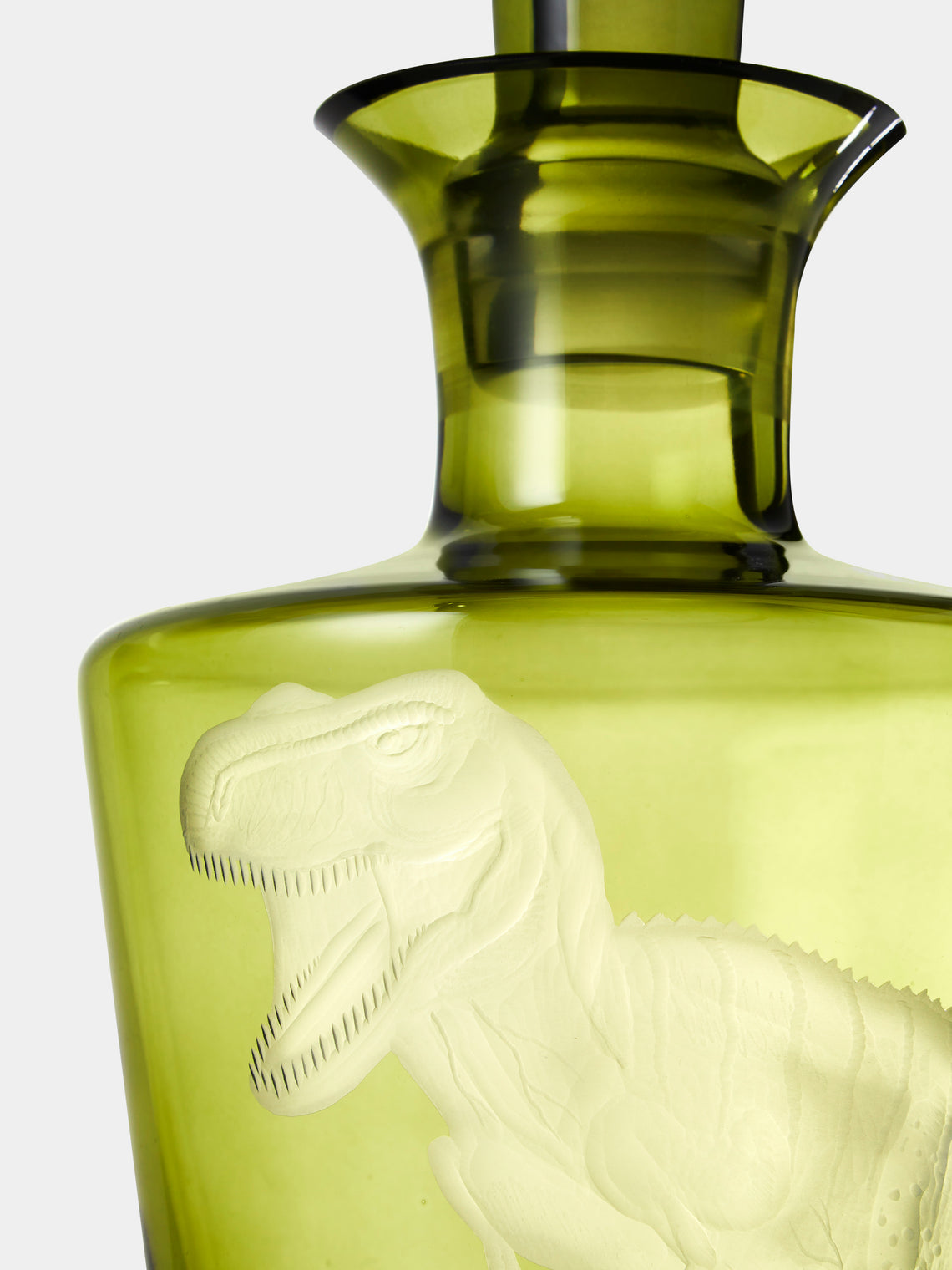 Artel - Dinosaur Hand-Engraved Crystal Decanter - Green - ABASK