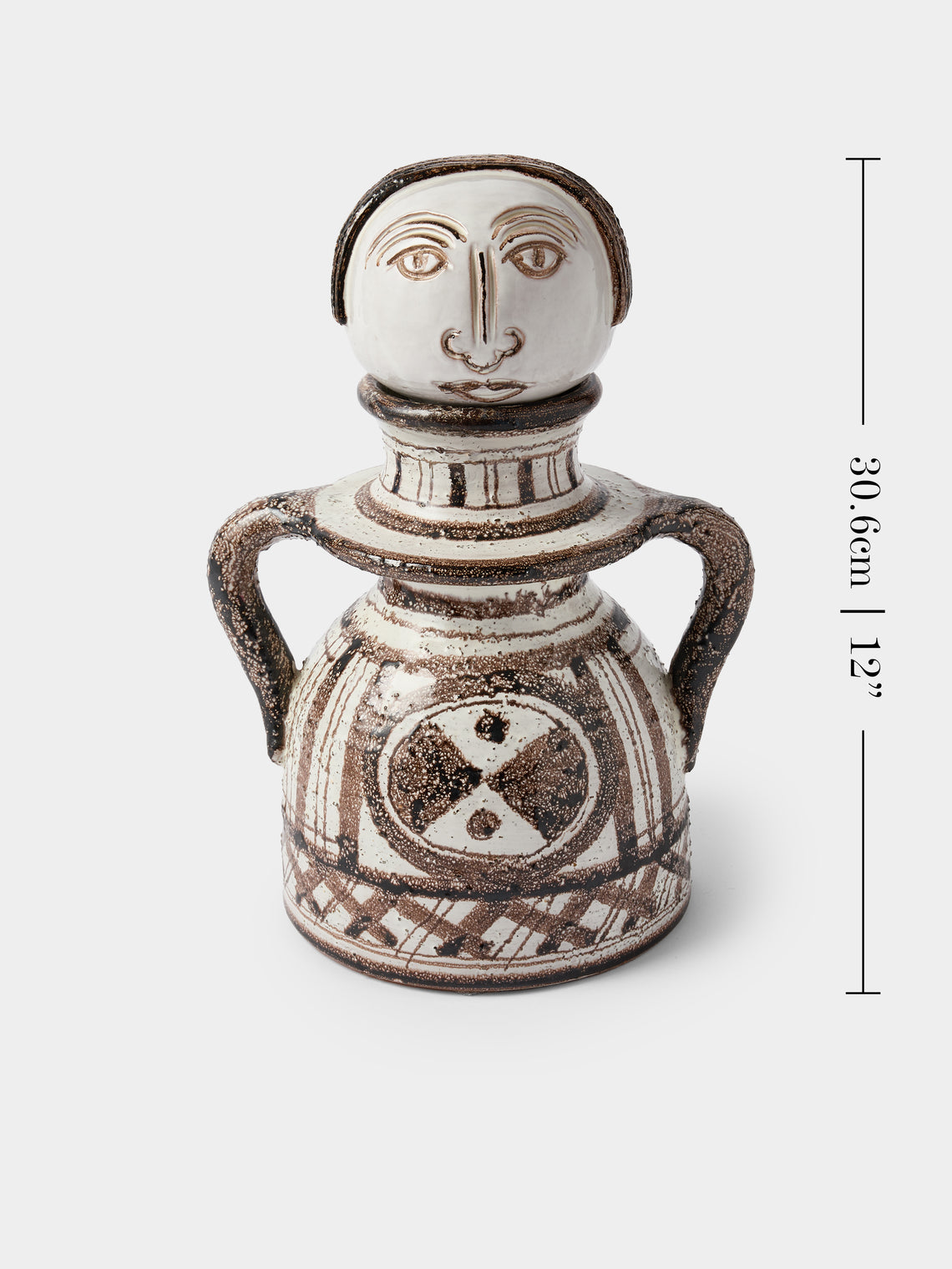 Antique and Vintage - 1970s Bitossi Ceramiche Moderna Marocco Ceramic Vessel - White - ABASK