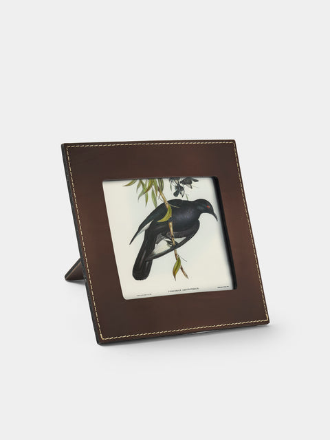 Oscar Maschera - Punti Leather Photo Frame (5x7") - Dark Brown - ABASK - 