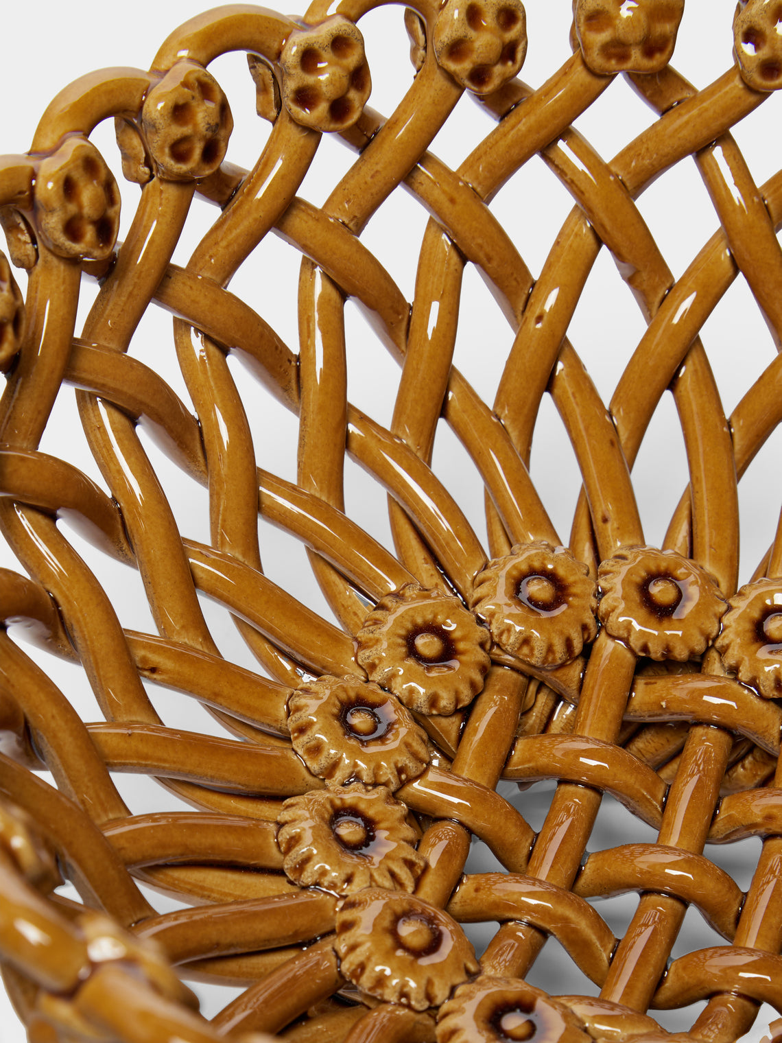 Maison Pichon Uzès - Hand-Glazed Ceramic Braided Serving Bowl -  - ABASK
