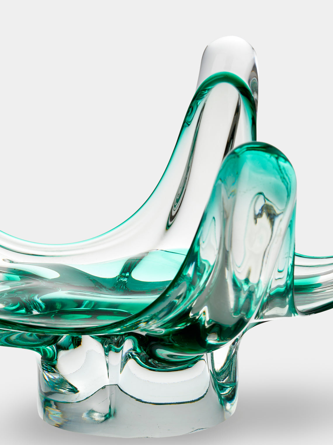 Antique and Vintage - 1950s Murano Glass Bowl - Green - ABASK