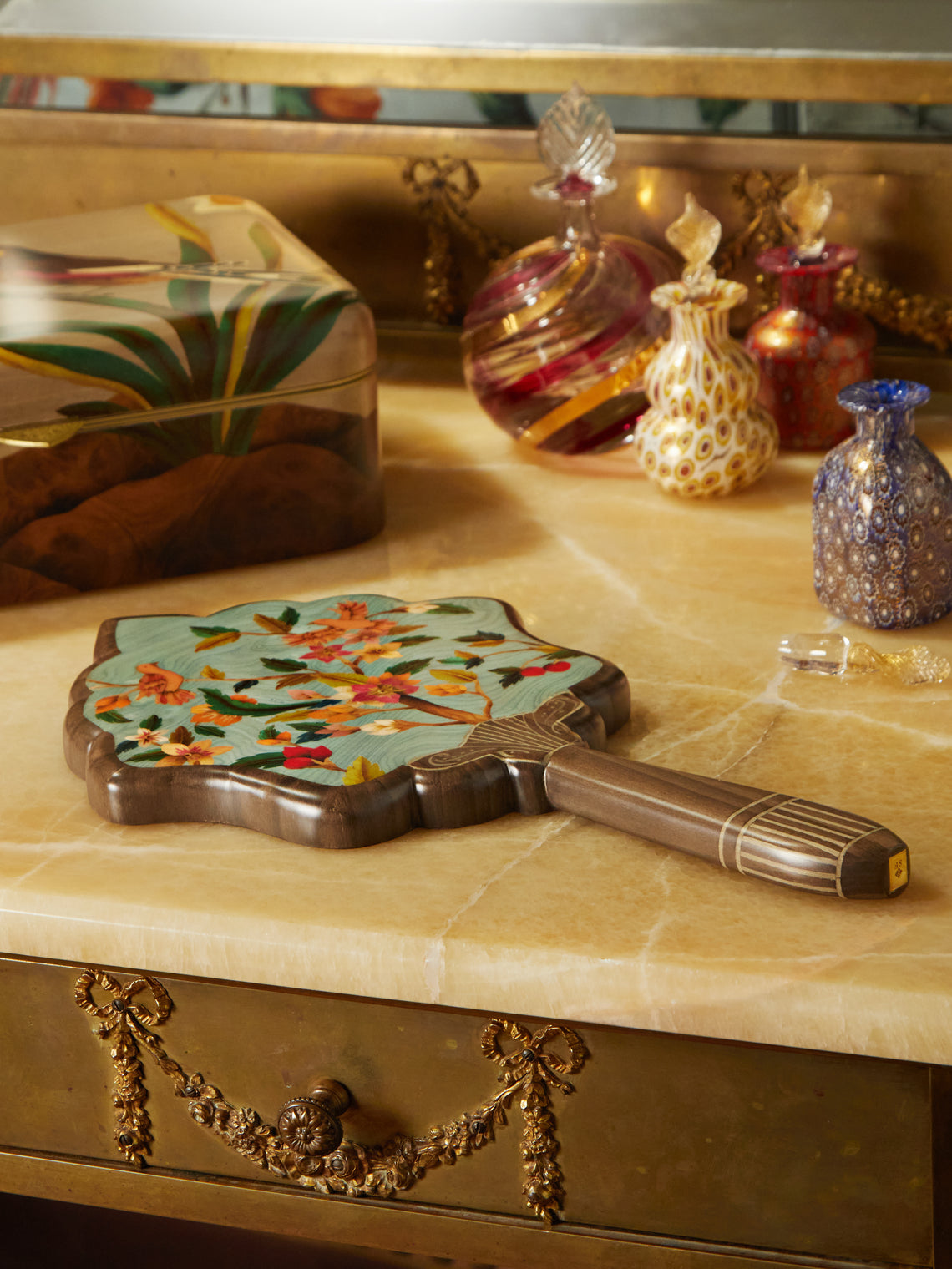 Silvia Furmanovich - Tree Marquetry Wood Hand Mirror -  - ABASK
