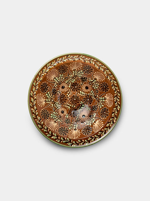 Poterie d’Évires - Flowers Hand-Painted Ceramic Small Serving Bowl - Light brown - ABASK - 