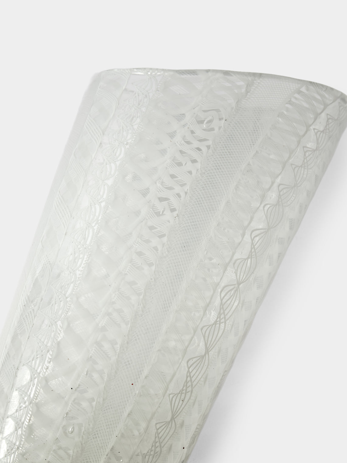 Antique and Vintage - Mid-Century Vetreria Aureliano Toso Murano Glass Vase (10in/26cm) - White - ABASK