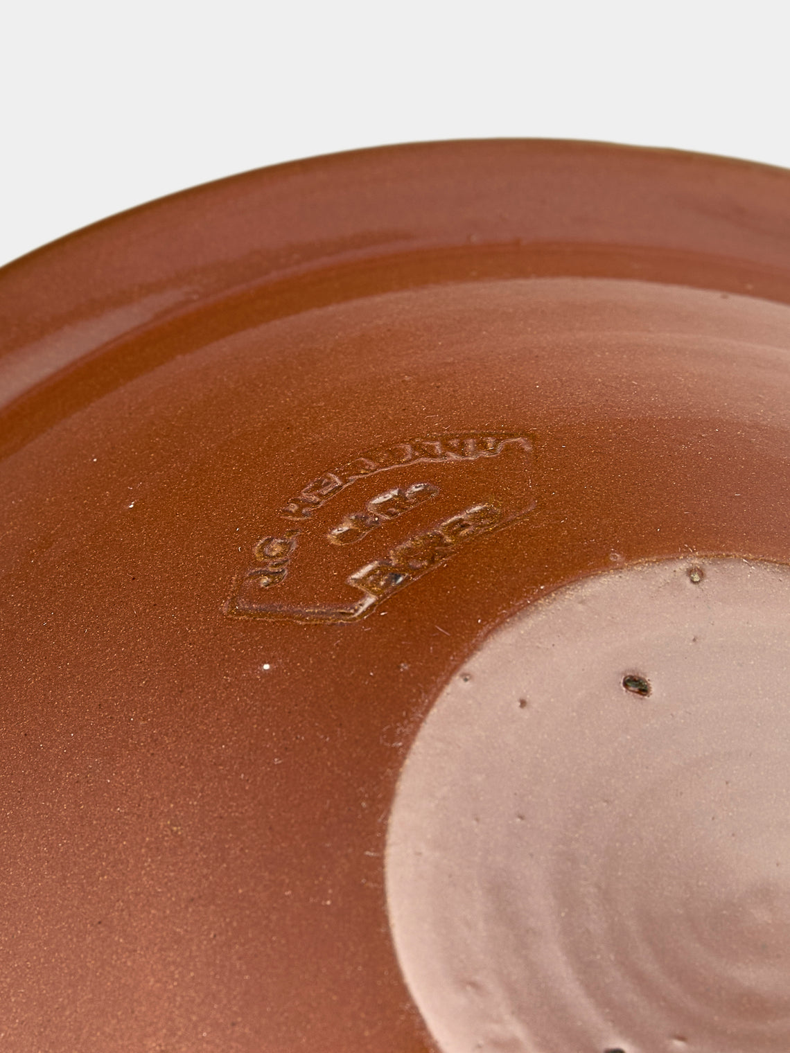 Poterie d’Évires - Flowers Hand-Painted Ceramic Small Serving Bowl - Light brown - ABASK
