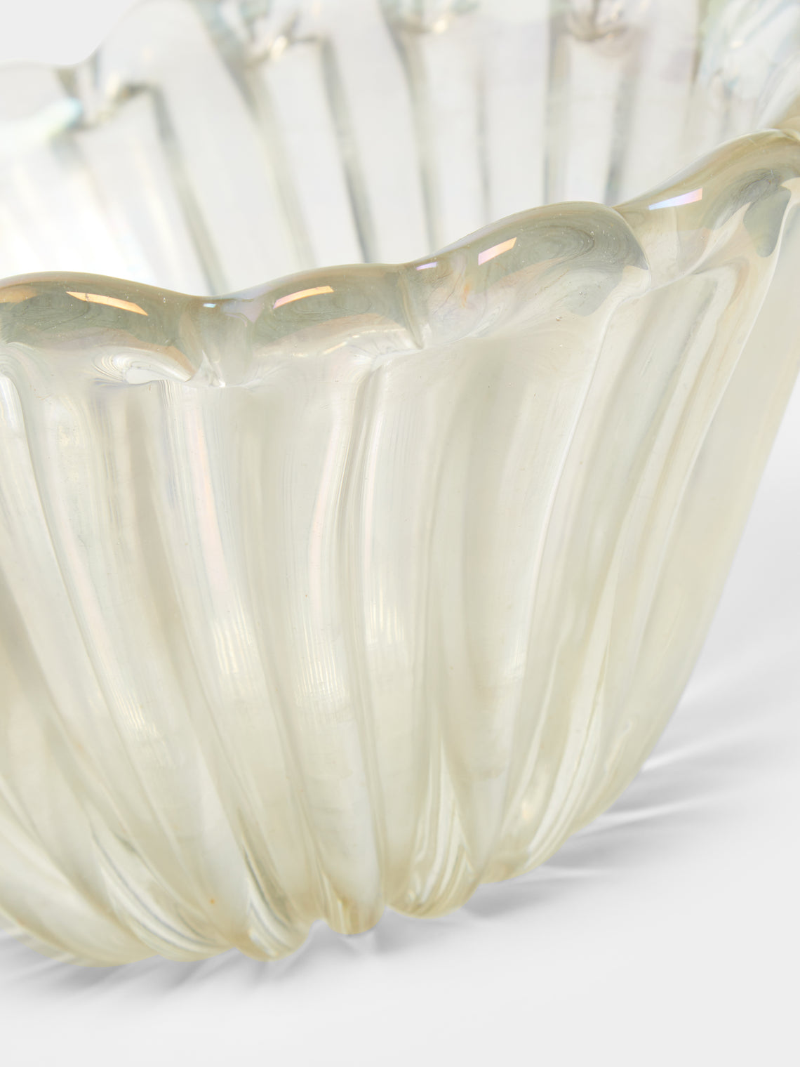 Antique and Vintage - 1940s Ercole Barovier Shell Glass Vase -  - ABASK