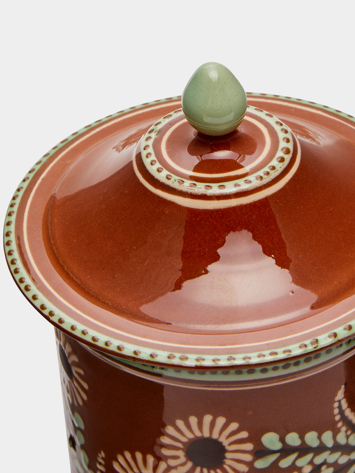 Poterie d’Évires - Flowers Hand-Painted Ceramic Small Jar -  - ABASK