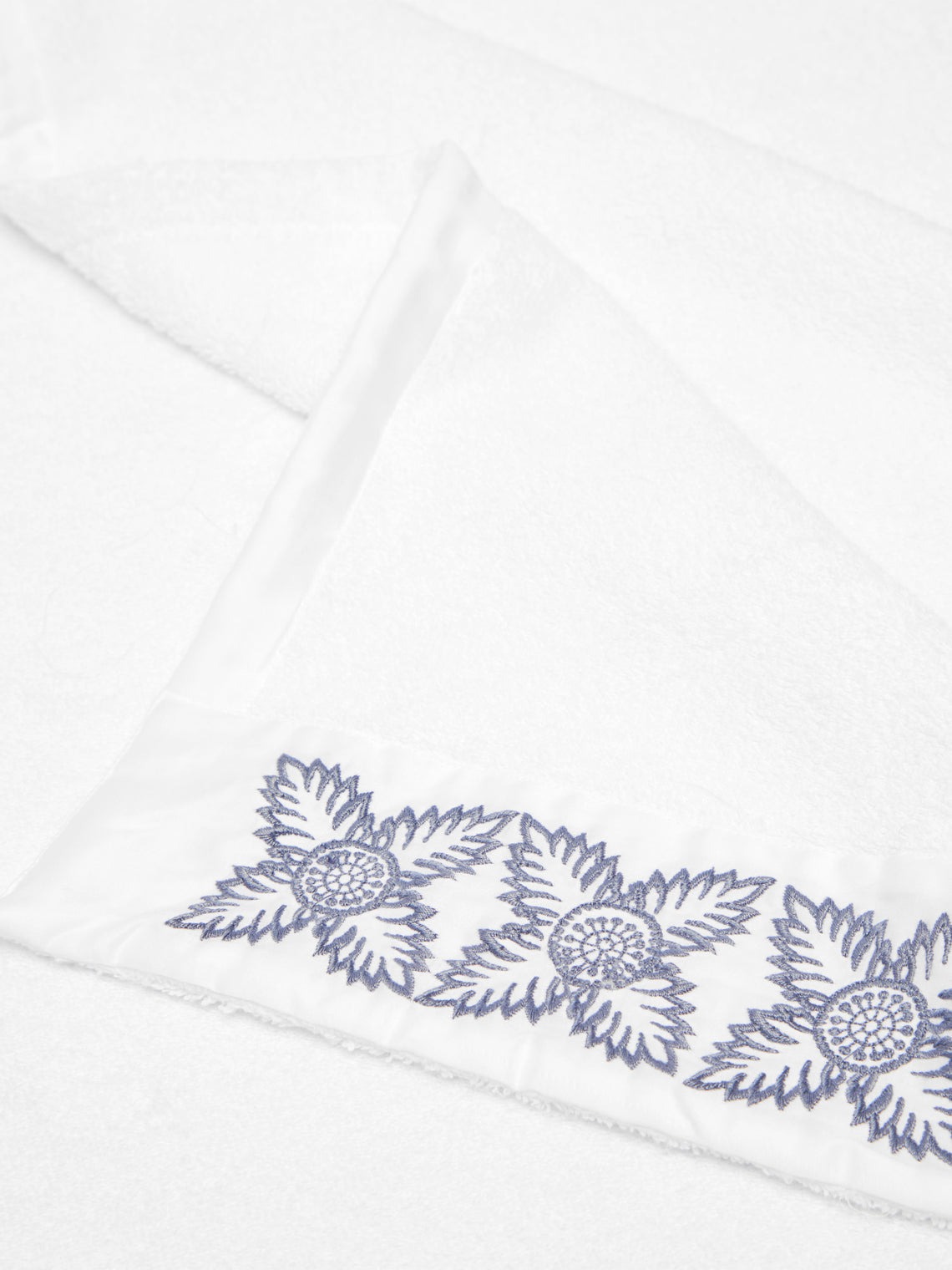 Loretta Caponi - Foliage Hand-Embroidered Cotton Towel Collection -  - ABASK