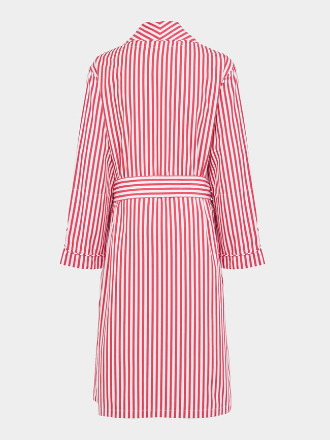 Sebline - Frogging Hand-Embroidered Cotton Robe - Red - ABASK