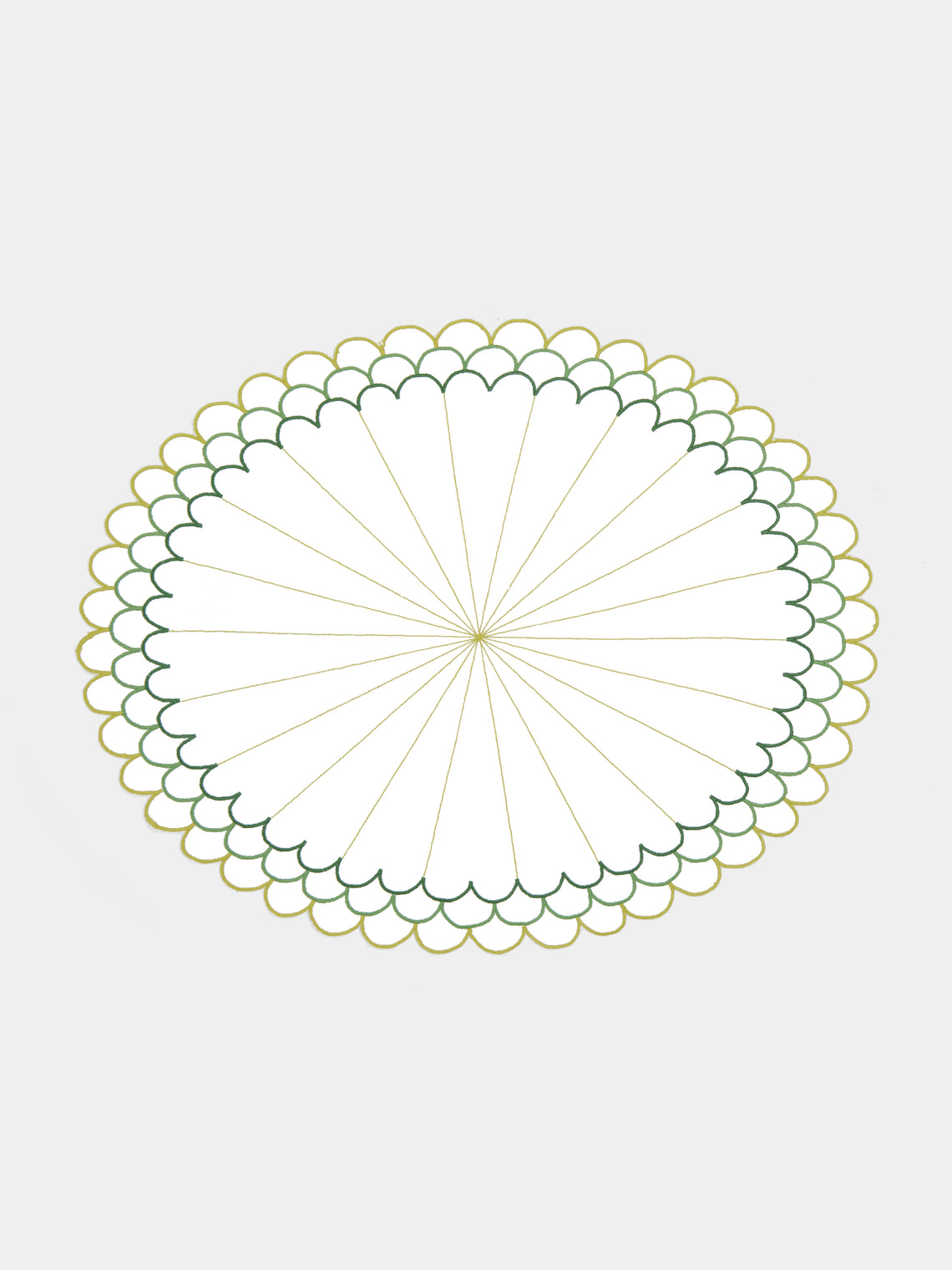 Los Encajeros - Escamas Embroidered Linen Placemats (Set of 4) -  - ABASK - 
