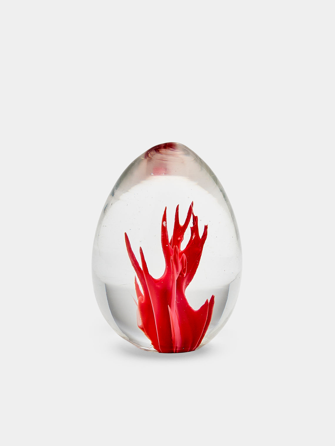 Antique and Vintage - 1960s Venini Murano Glass Paperweight - Red - ABASK - 