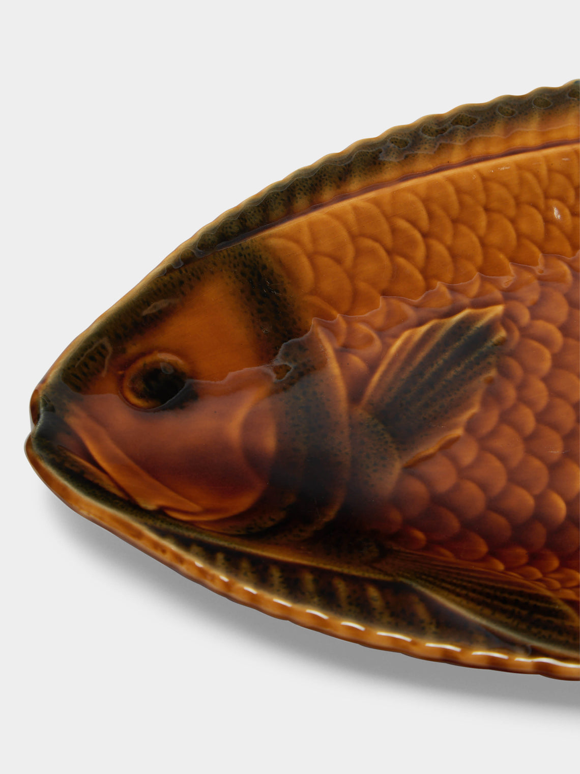Antique and Vintage - 1950s Sarreguemines Fish Ceramic Platter -  - ABASK