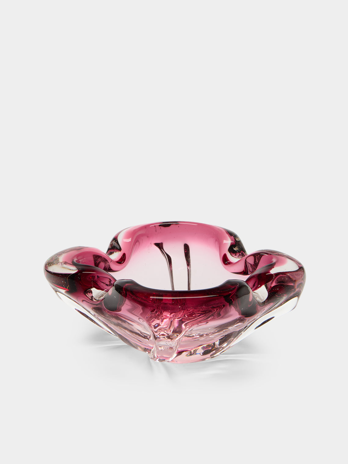 Antique and Vintage - Mid-Century Crystal Ashtray - Purple - ABASK - 