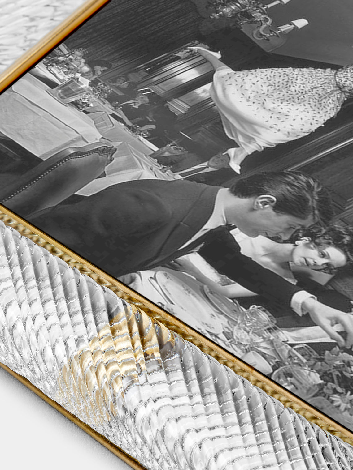 Antique and Vintage - 1960s Murano Glass Photo Frame - Clear - ABASK