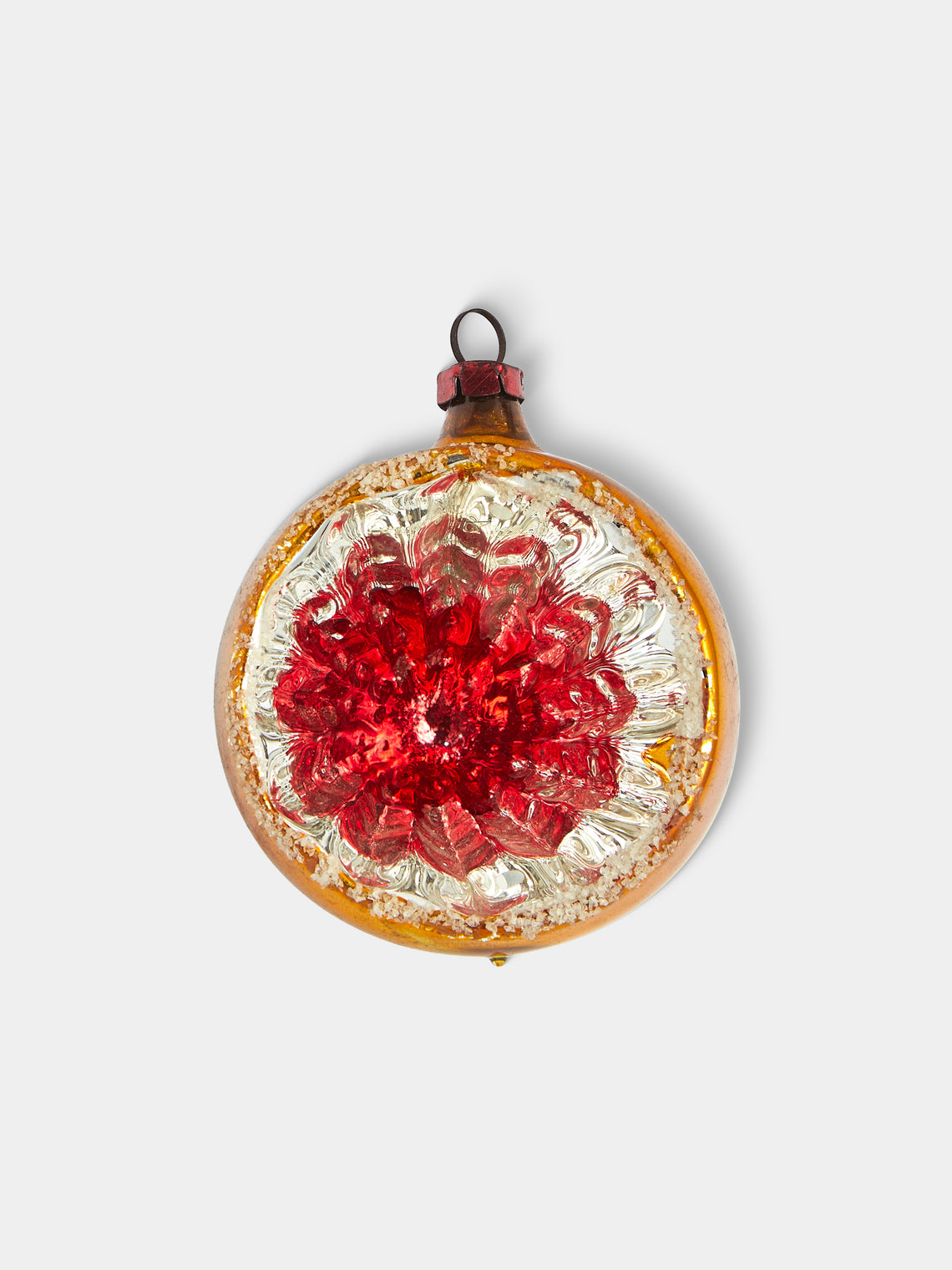 Antique and Vintage - Early-20th-Century Reflective Glass Baubles (Set of 5) - Yellow - ABASK
