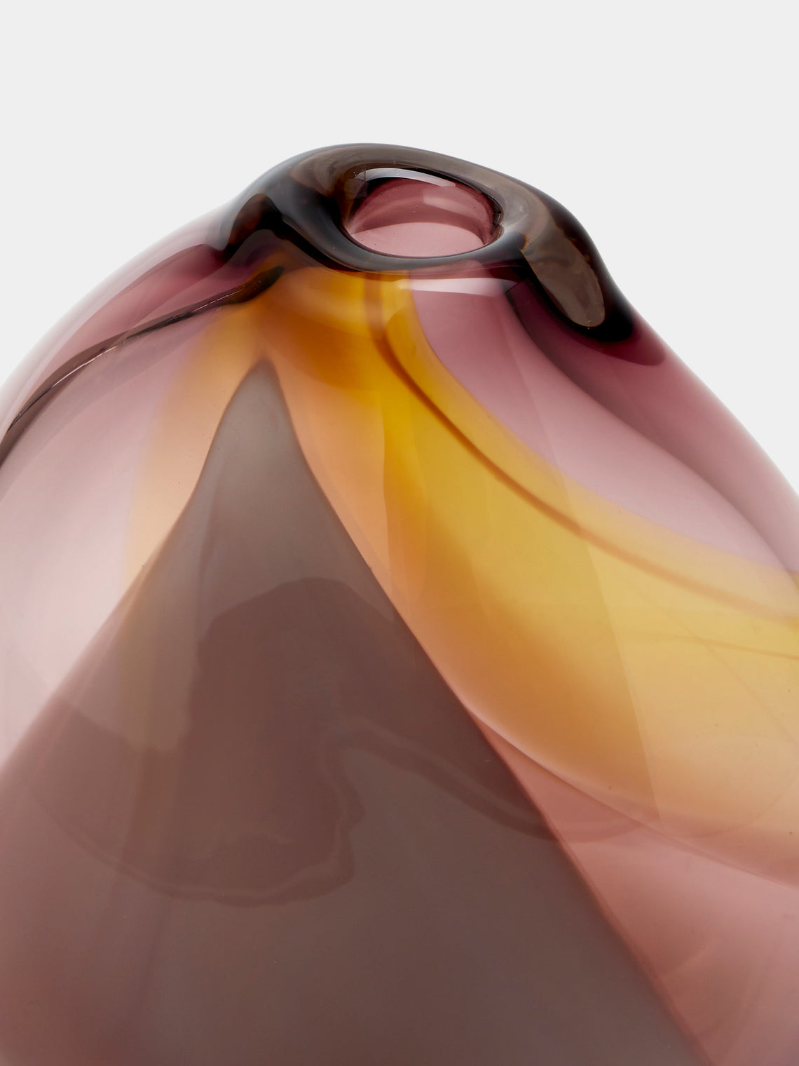 Michele Oberdieck - Heather Raindrop Hand-Blown Glass Bud Vase (5in/13cm) - Multiple - ABASK