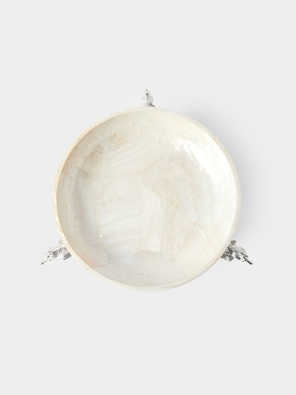 Objet Luxe - Seahorse Silver-Plated and Mother-of-Pearl Raised Bowl - Ivory - ABASK