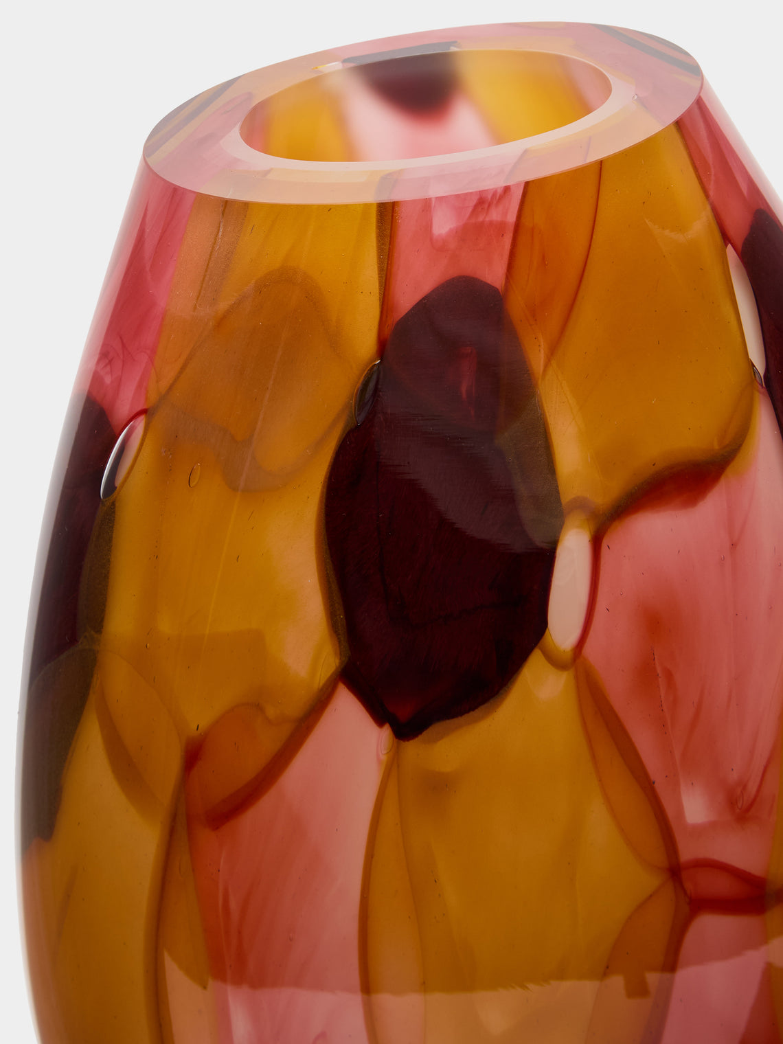David Valner - Aquarelle Hand-Blown Glass Tall Vase -  - ABASK