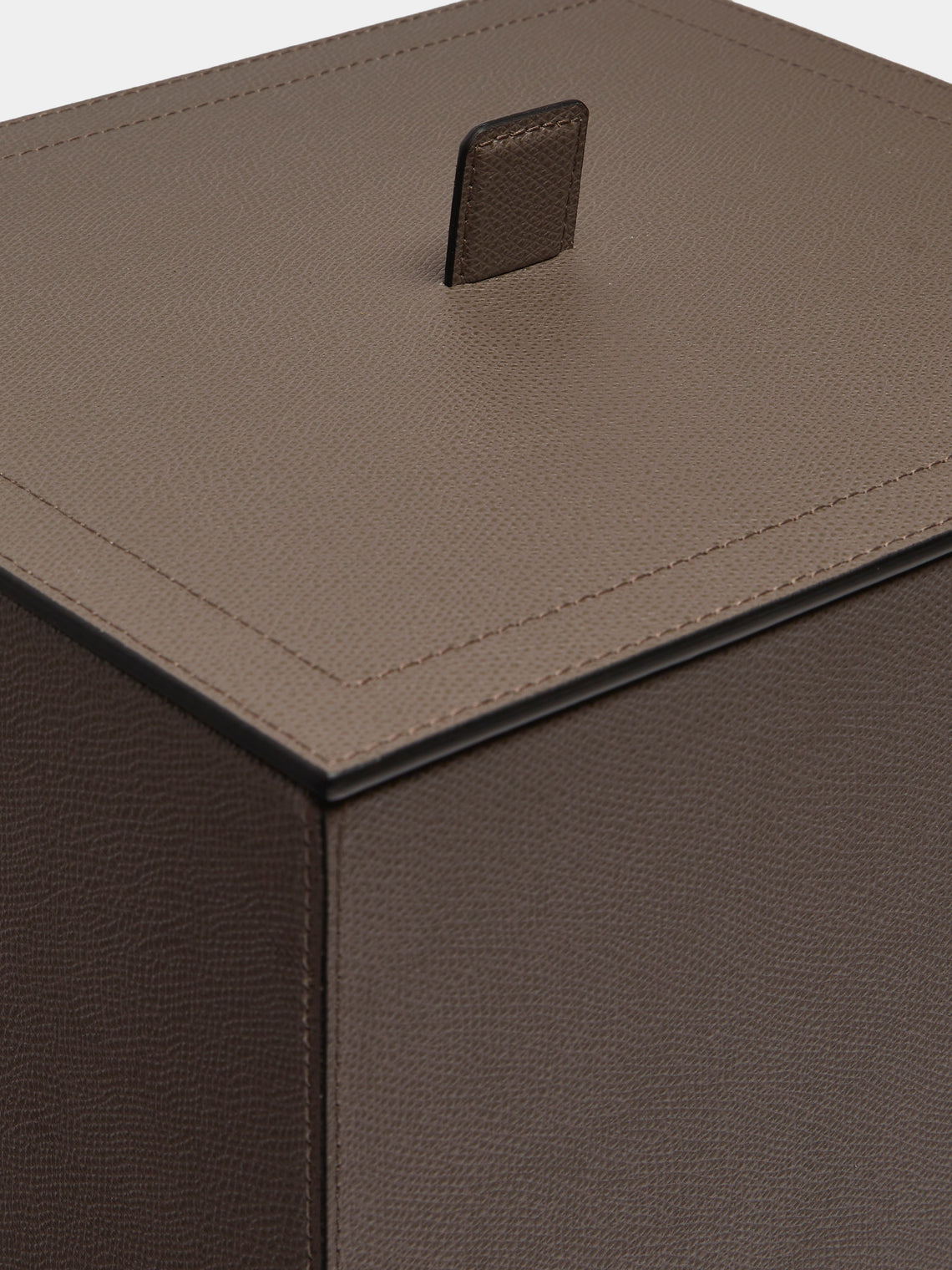 Giobagnara - Walter Leather Wastepaper Bin - Gray - ABASK