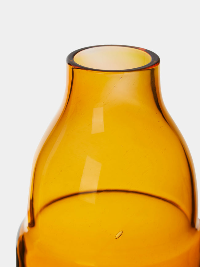 Kickie Chudikova - Danube Hand-Blown Murano Glass Carafe & Glass - Yellow - ABASK