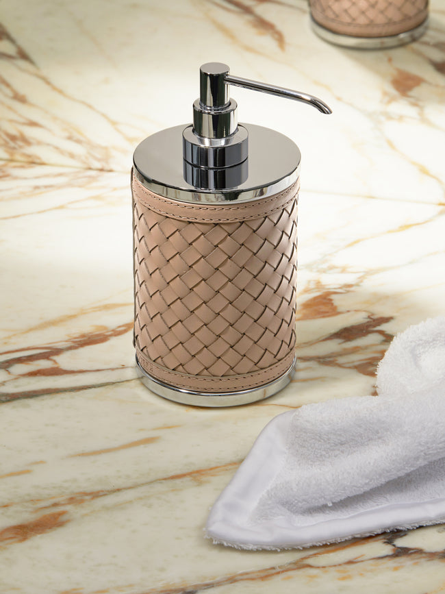 Riviere - Woven Leather Soap Dispenser - Tan - ABASK