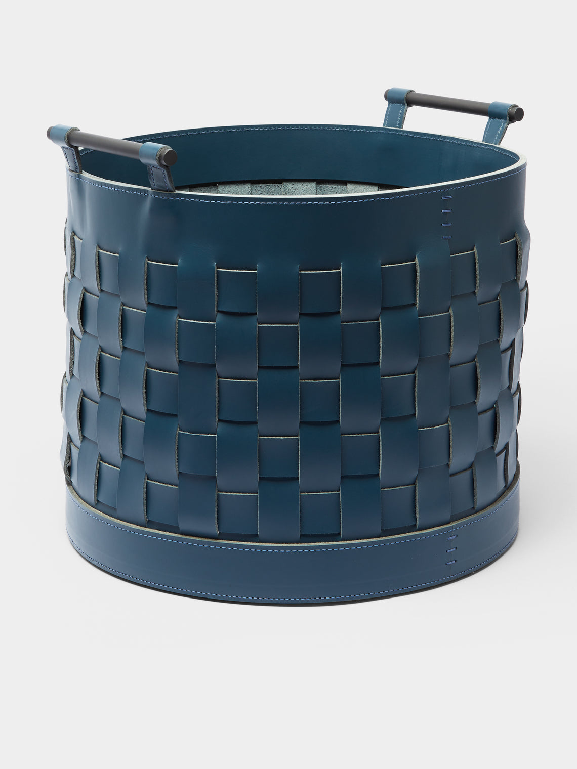 Rabitti 1969 - Ravenna Woven Leather Round Basket -  - ABASK
