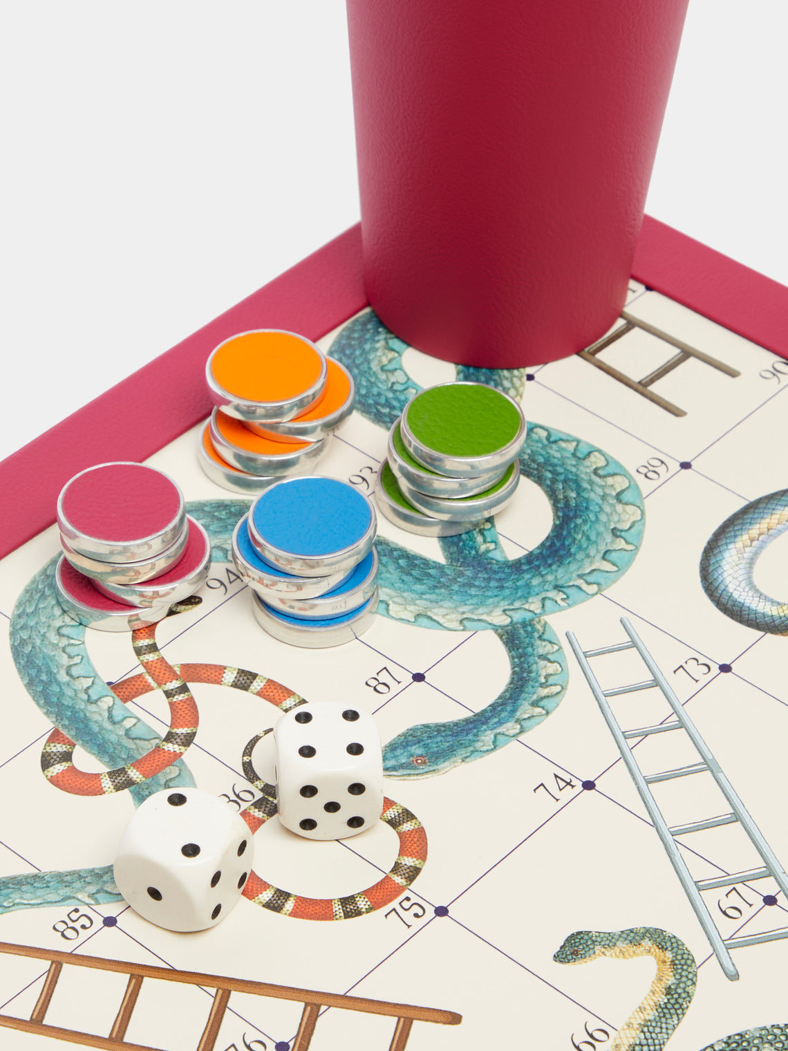 William & Son - Leather Snakes & Ladders and Ludo Games Compendium -  - ABASK
