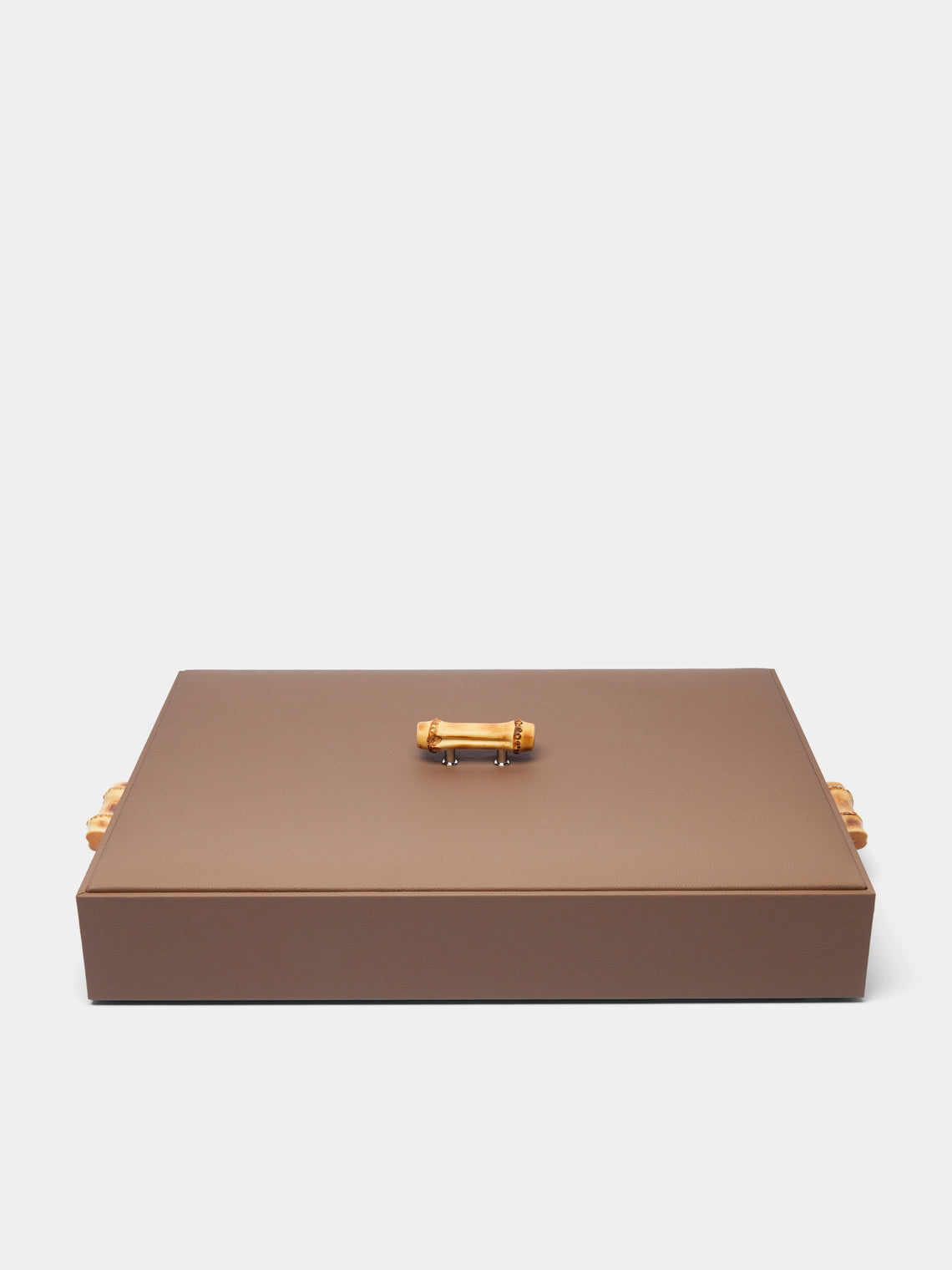 Bamboo and Leather Bar Set