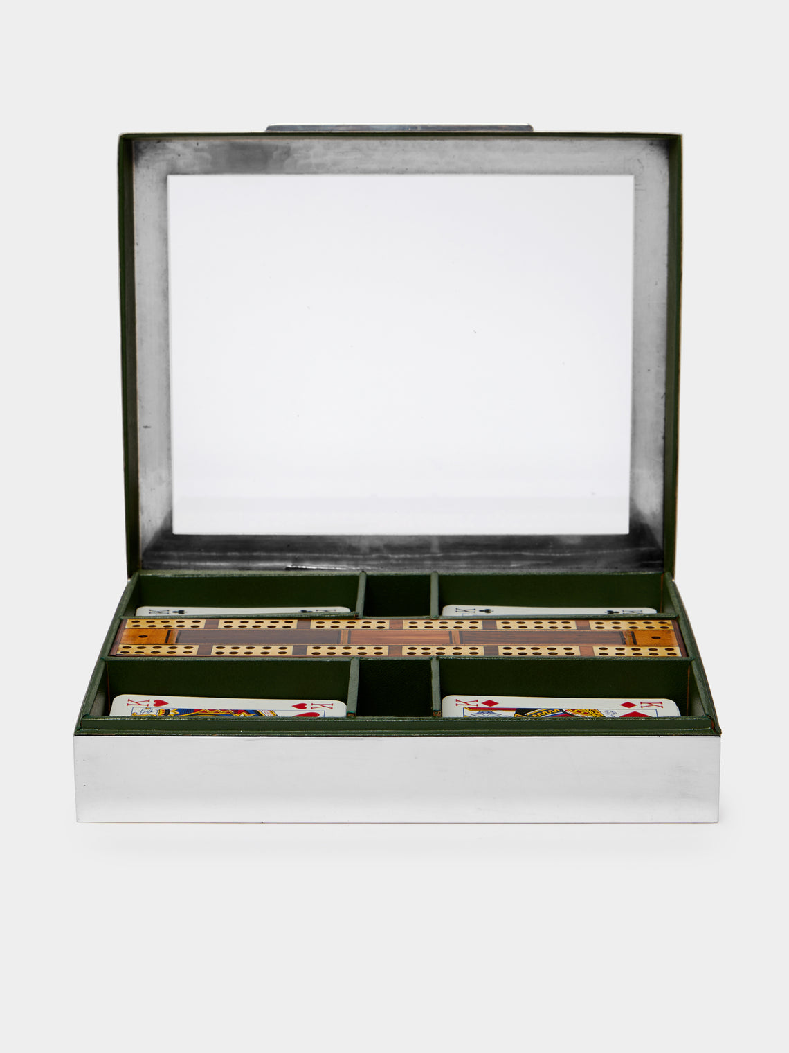 1950s Silver Cards and Cribbage Set
