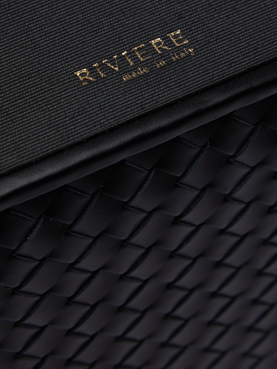 Riviere - Woven Leather Bin -  - ABASK